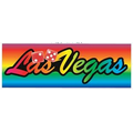 Las Vegas w/ Dice Panoramic Photo Hand Mirror (1.625" x 4.625")